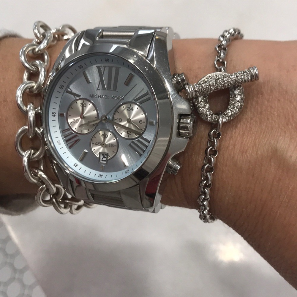 Crystal Chain Link Bracelet with Toggle OTC 925